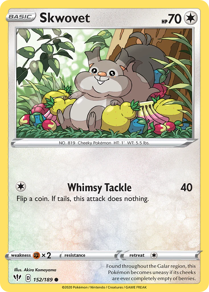Skwovet (152/189) - [Reverse Holo] Darkness Ablaze (DAA)
