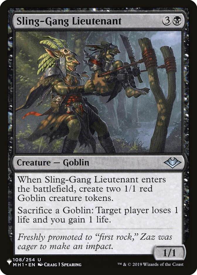 Sling-Gang Lieutenant - The List (PLST)