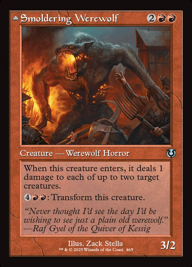 Smoldering Werewolf // Erupting Dreadwolf - [Foil, Retro Frame] Innistrad Remastered (INR)