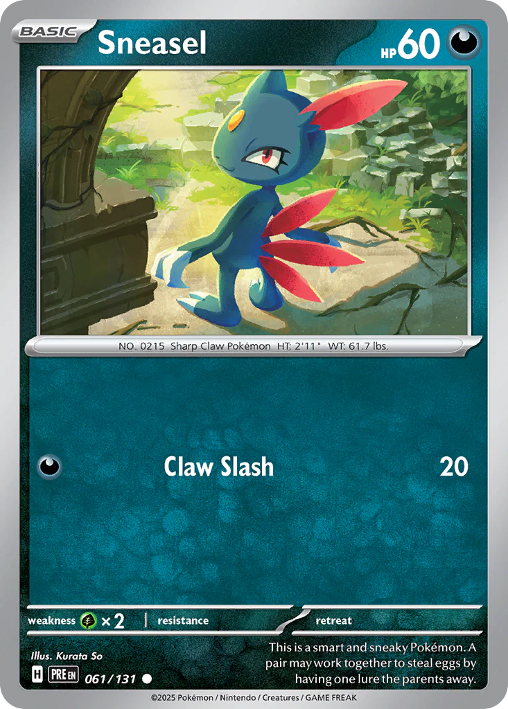 Sneasel (61/131) - [Reverse Holo] Prismatic Evolutions (PRE)
