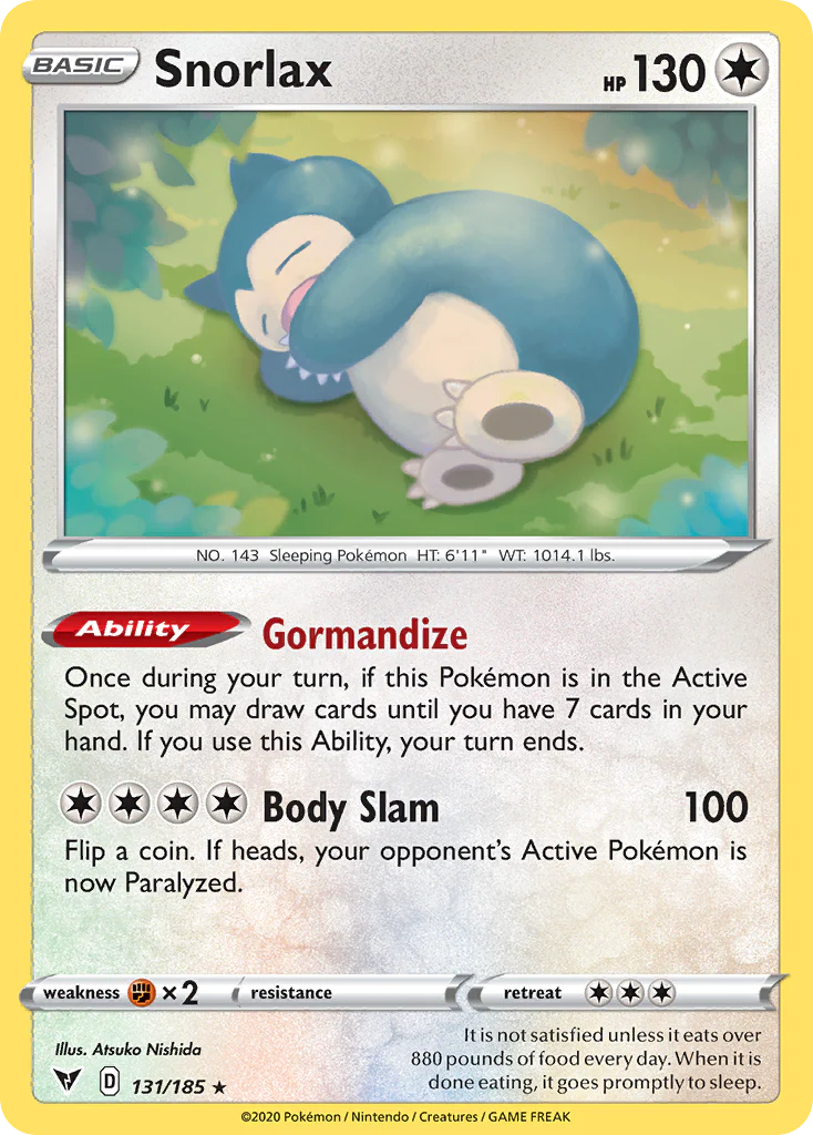Snorlax (131/185) - [Reverse Holo] Vivid Voltage (VIV)