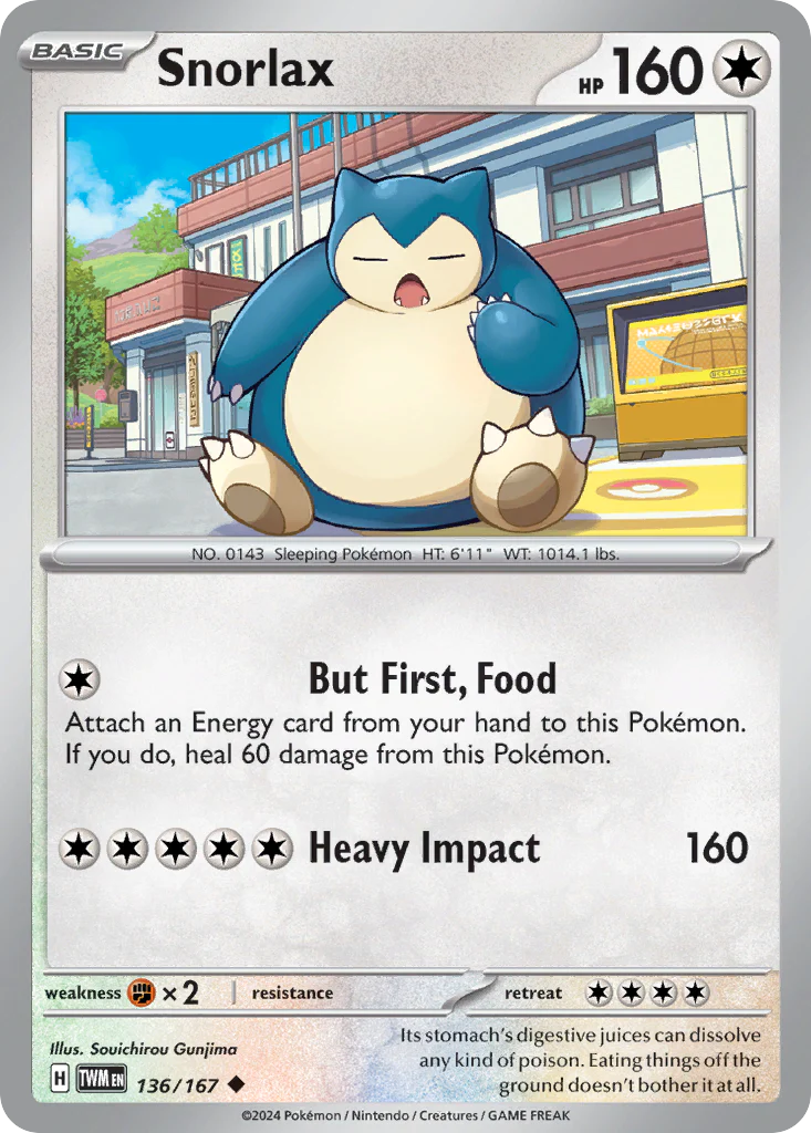 Snorlax (136/167) - [Reverse Holo] Twilight Masquerade (TWM)