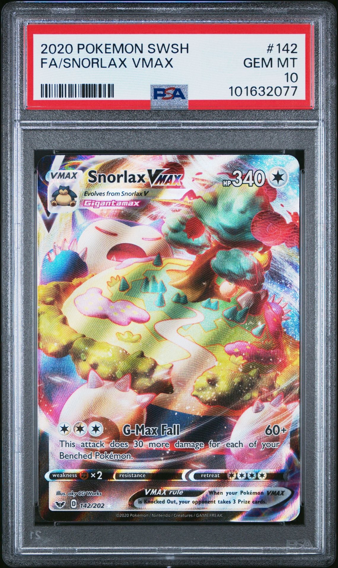 Snorlax Vmax #142 - [Graded PSA 10] Sword & Shield