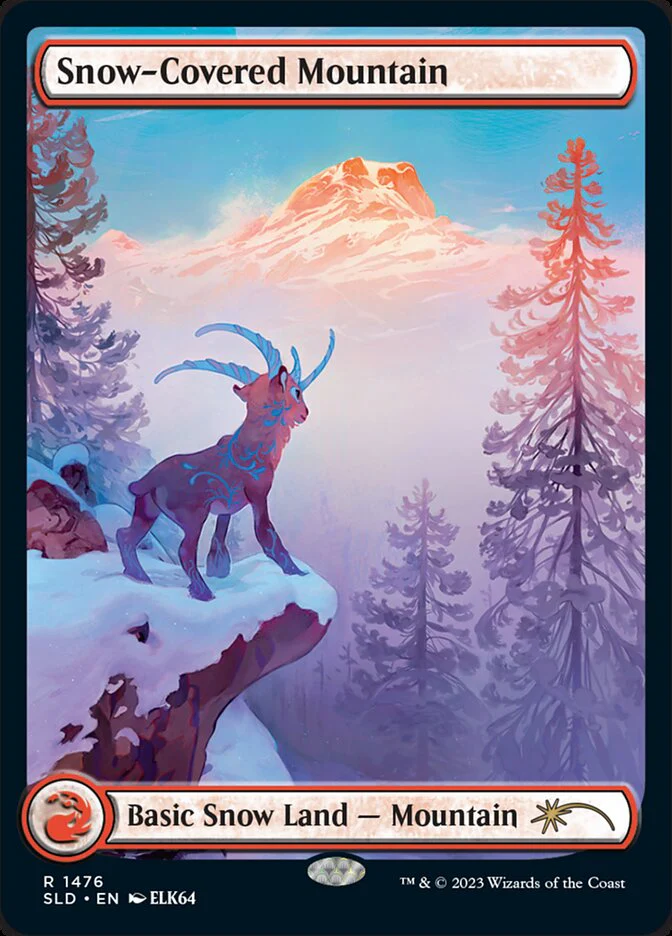 Snow-Covered Mountain (1476) - [Full Art] Secret Lair Drop (SLD)