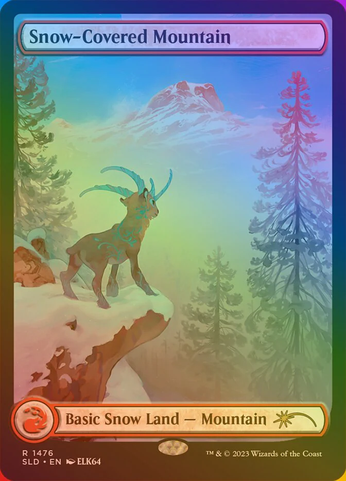 Snow-Covered Mountain (1476‚òÖ) - [Foil, Full Art] Secret Lair Drop (SLD)