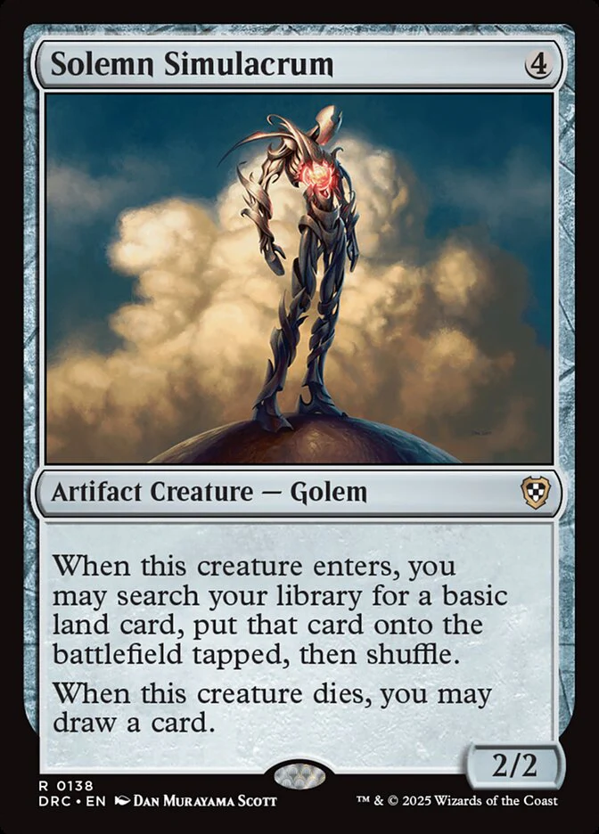Solemn Simulacrum - Aetherdrift Commander (DRC)