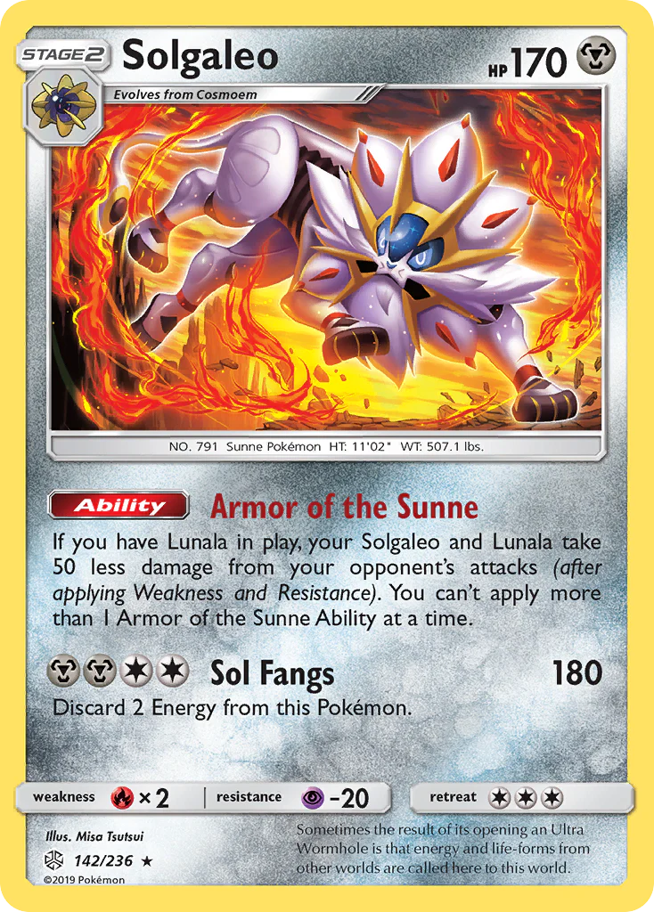 Solgaleo (142/236) - [Holo Foil] Cosmic Eclipse (CEC)