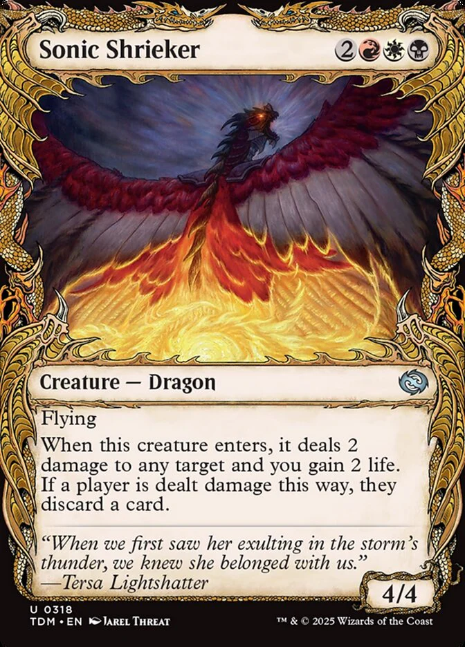 Sonic Shrieker (318) - [Foil, Showcase] Tarkir: Dragonstorm (TDM)