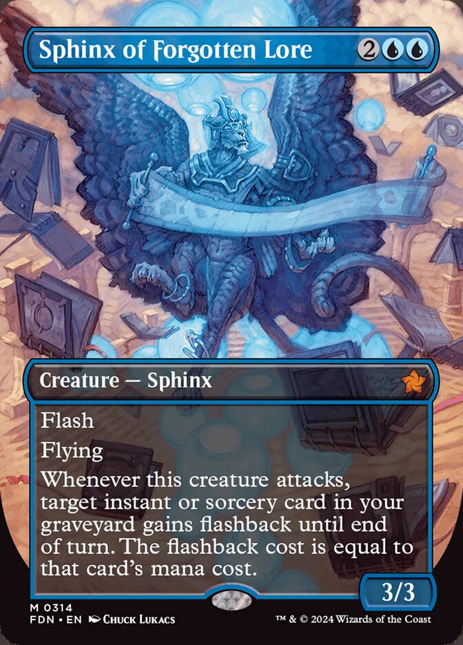 Sphinx of Forgotten Lore - [Foil, Borderless] Foundations (FDN)