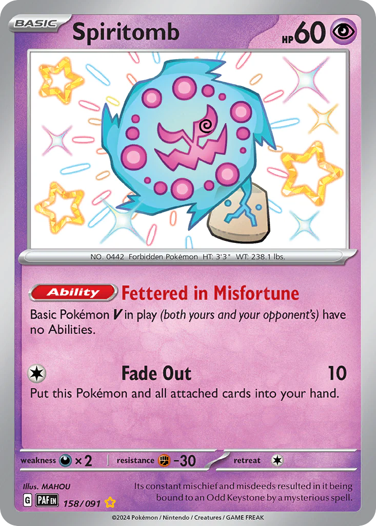 Spiritomb (158/91) - [Shiny Holo] Paldean Fates (PAF)
