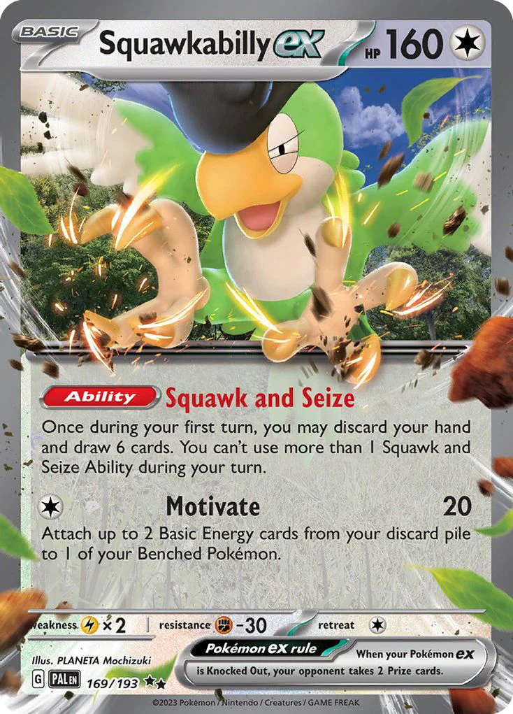 Squawkabilly ex (169/193) - [Holo Foil] Paldea Evolved (PAL)