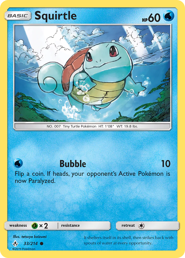 Squirtle (33/214) - [Reverse Holo] Unbroken Bonds (UNB)