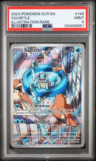 Squirtle Illustration Rare #148 - [Graded PSA 9] Stellar Crown - Image 2