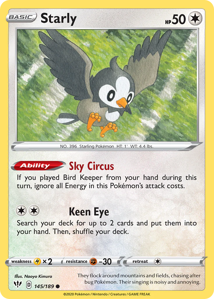 Starly (145/189) - Darkness Ablaze (DAA)