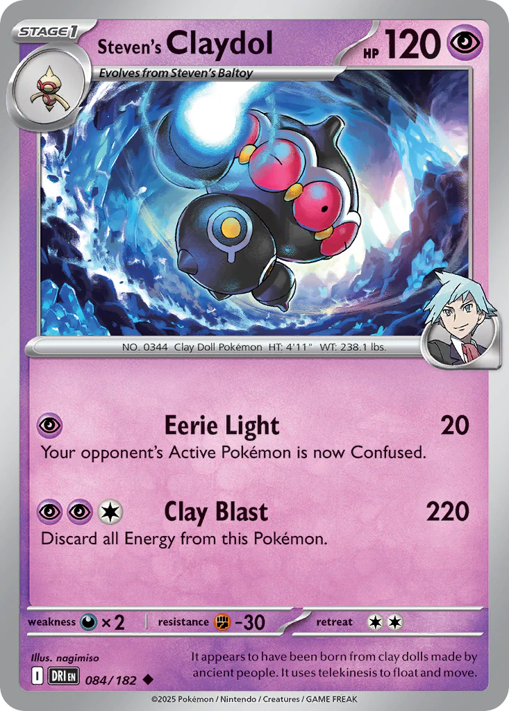 Steven's Claydol (84/182) - [Reverse Holo] Destined Rivals (DRI)