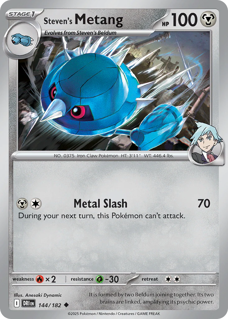 Steven's Metang (144/182) - [Reverse Holo] Destined Rivals (DRI)
