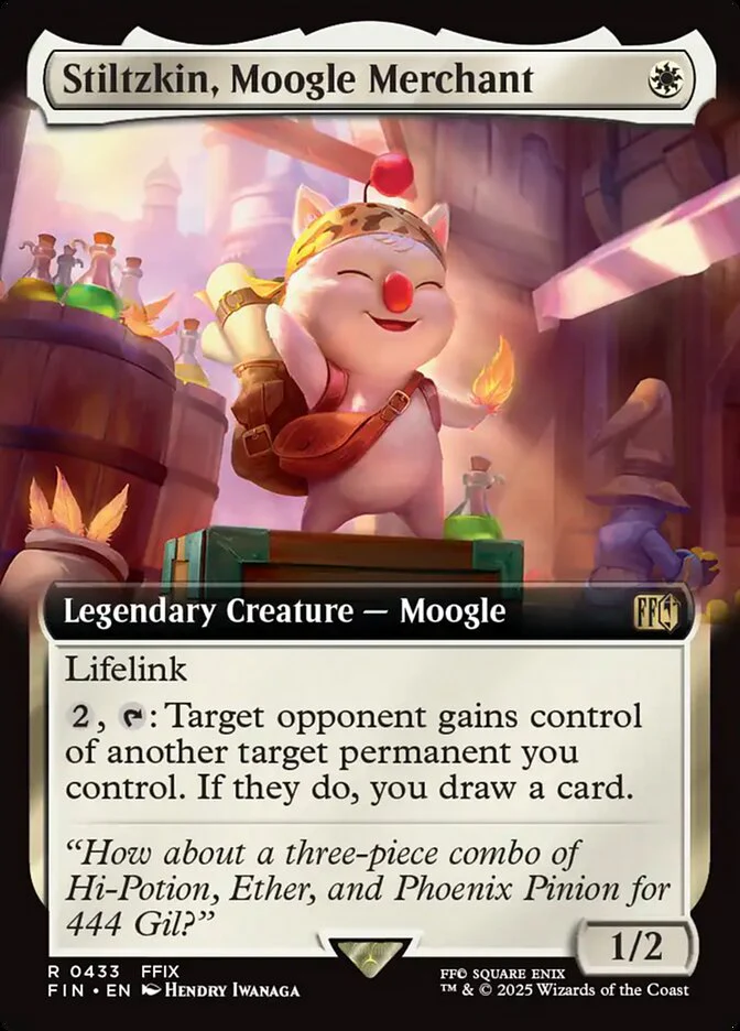 Stiltzkin, Moogle Merchant (433) - [Foil, Extended Art] Final Fantasy (FIN)