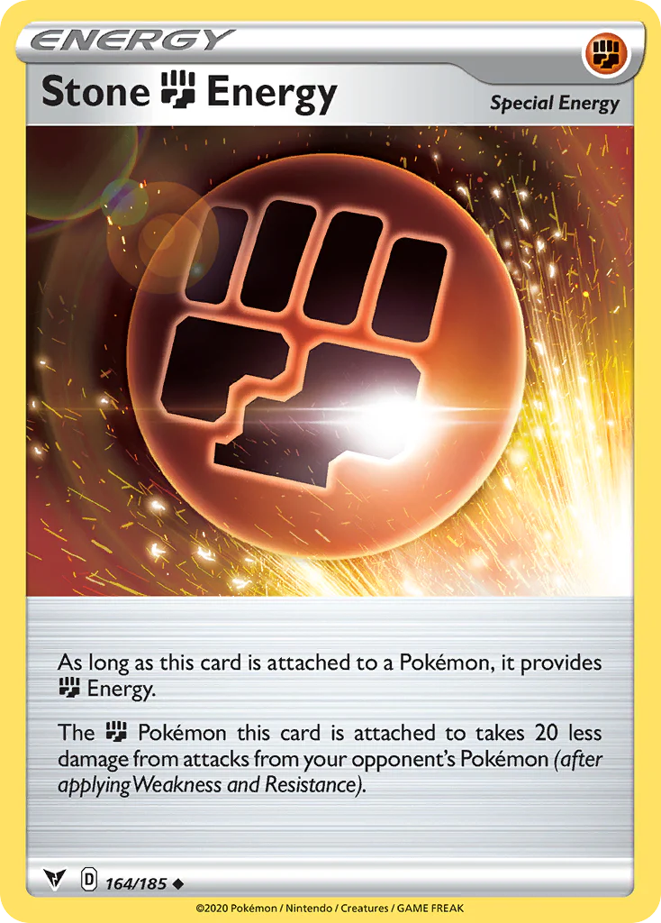 Stone Fighting Energy (164/185) - [Reverse Holo] Vivid Voltage (VIV)