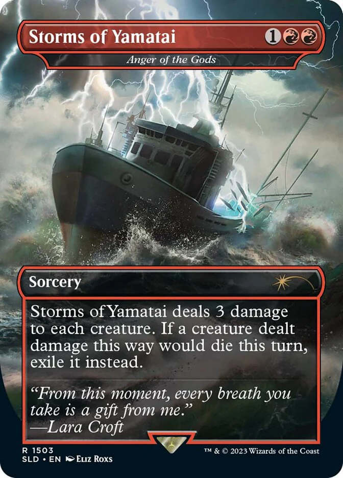 Storms of Yamatai - Anger of the Gods - [Foil, Borderless] Secret Lair Drop (SLD)