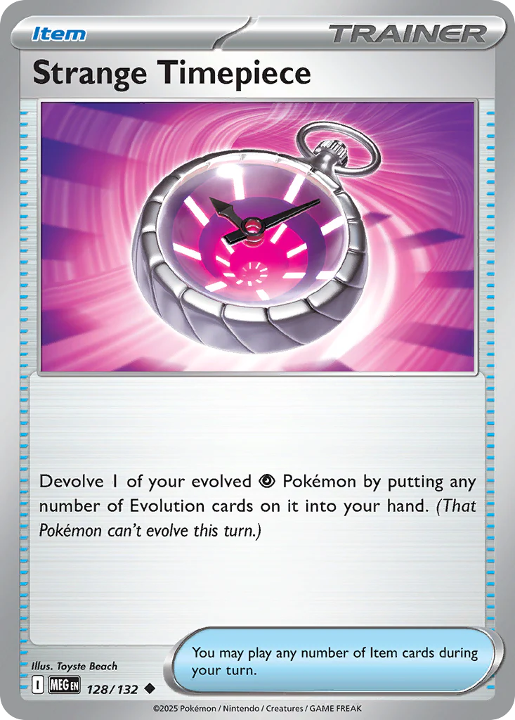 Strange Timepiece (128/132) - [Reverse Holo] Mega Evolution (MEG)