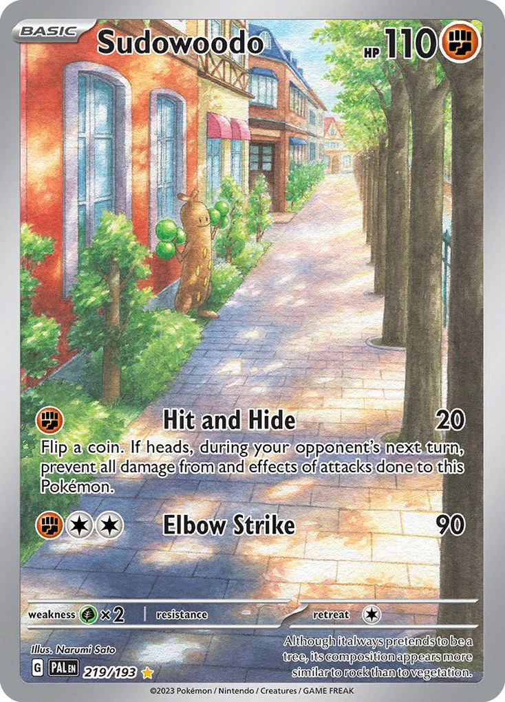 Sudowoodo (219/193) - [Illustration Rare] Paldea Evolved (PAL)