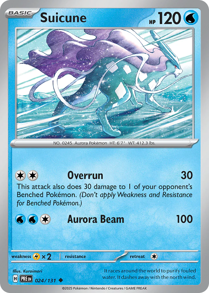 Suicune (24/131) - [Reverse Holo] Prismatic Evolutions (PRE)
