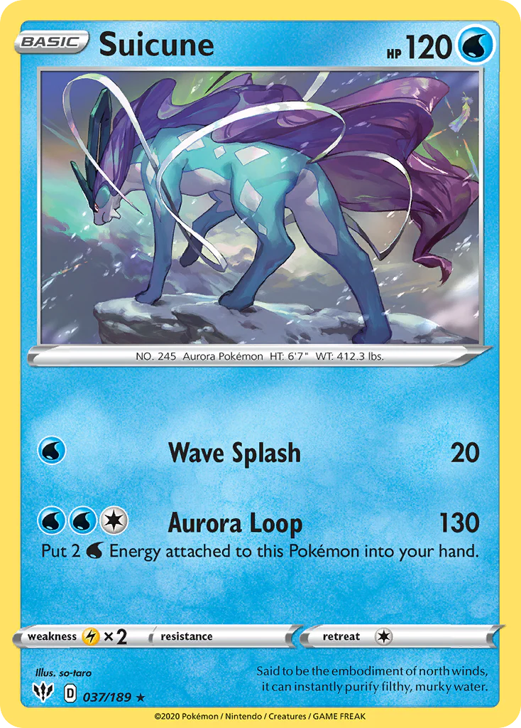 Suicune (37/189) - [Holo Foil] Darkness Ablaze (DAA)