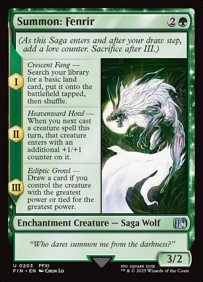 Summon: Fenrir (203) - [Foil] Final Fantasy (FIN)