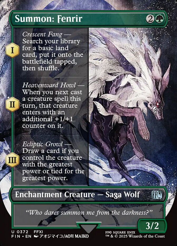 Summon: Fenrir (372) - [Foil, Borderless] Final Fantasy (FIN)