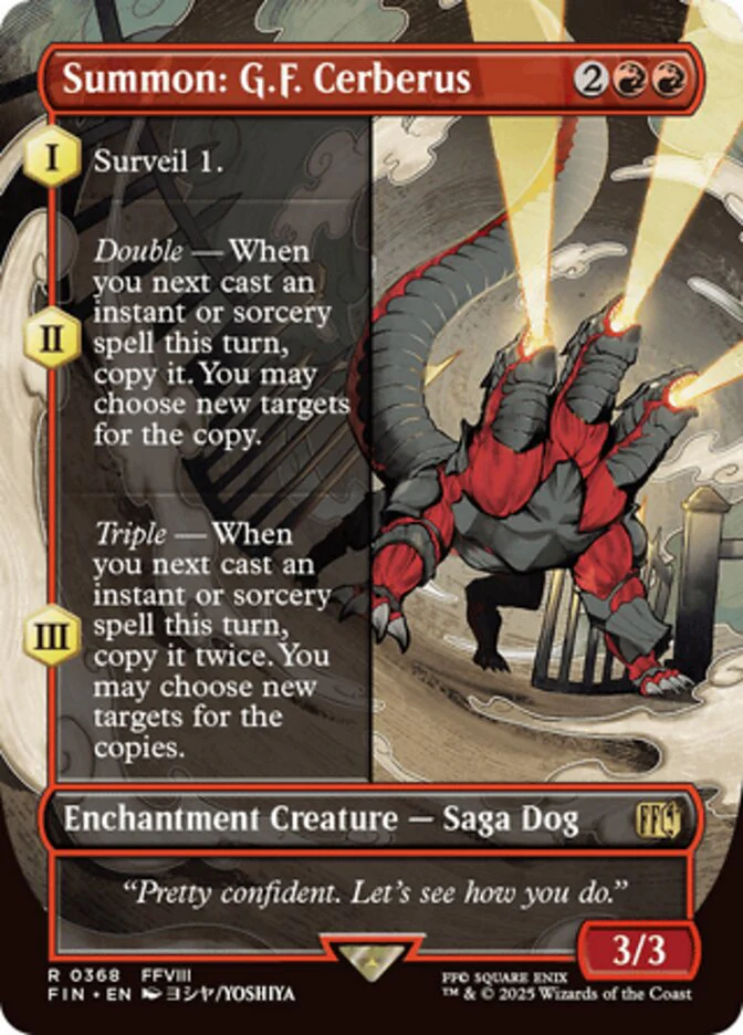 Summon: G.F. Cerberus (368) - [Borderless] Final Fantasy (FIN)
