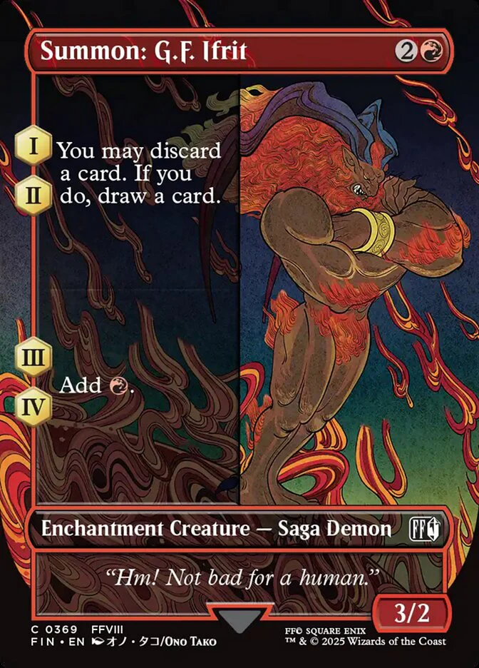 Summon: G.F. Ifrit (369) - [Foil, Borderless] Final Fantasy (FIN)