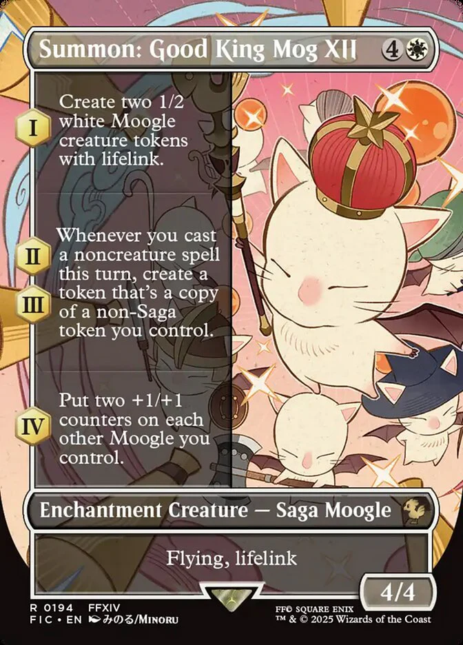 Summon: Good King Mog XII (194) - [Borderless] Final Fantasy Commander (FIC)