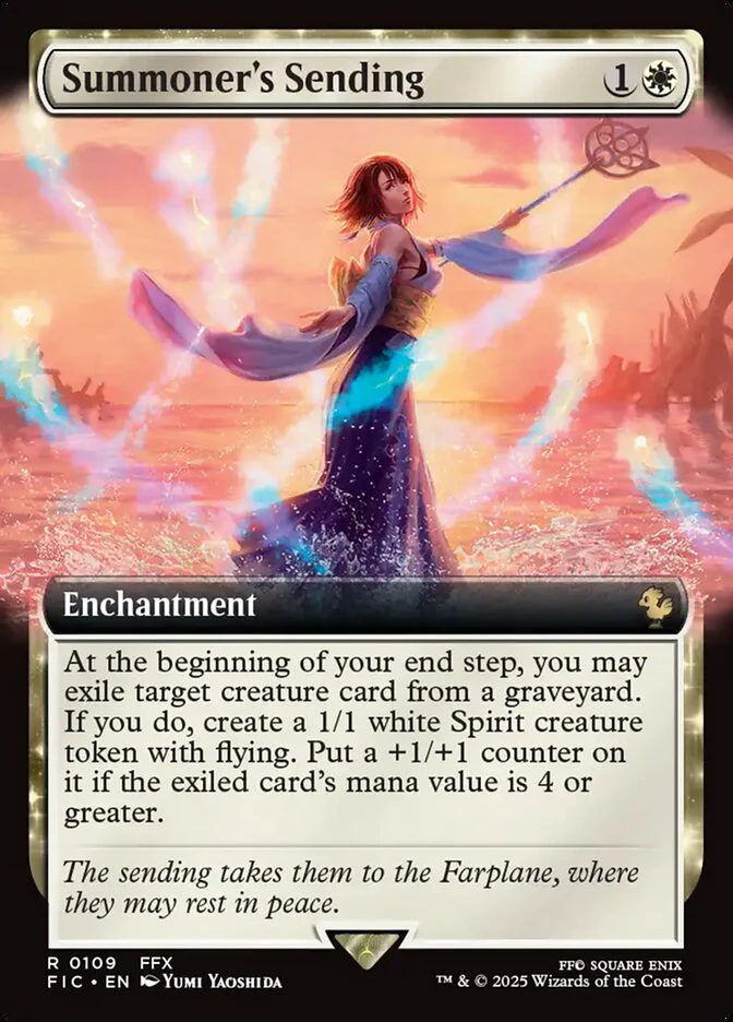 Summoner's Sending (109) - [Foil, Extended Art] Final Fantasy Commander (FIC)