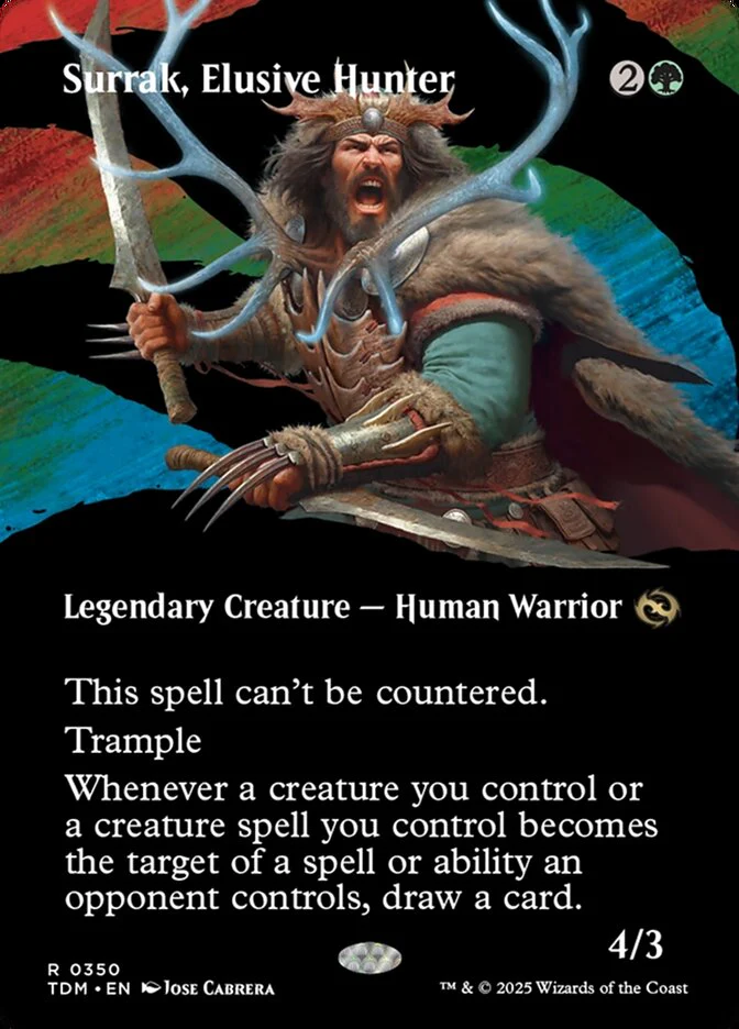 Surrak, Elusive Hunter (350) - [Foil, Showcase] Tarkir: Dragonstorm (TDM)