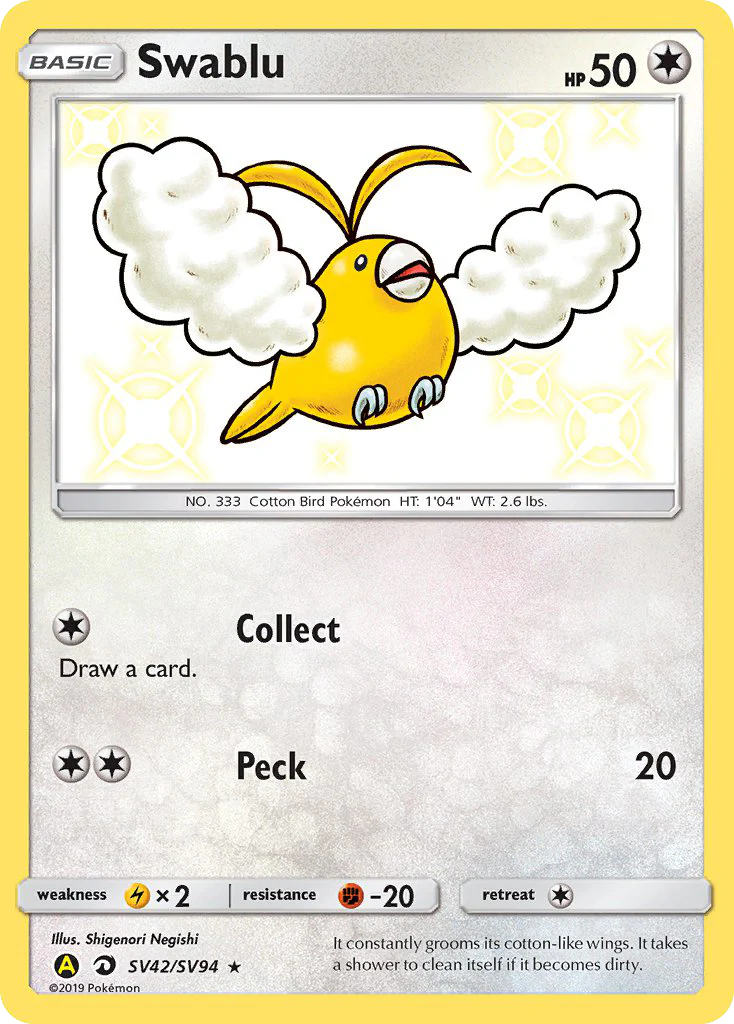 Swablu (SV42/94) - Hidden Fates Shiny Vault (HIFSV)