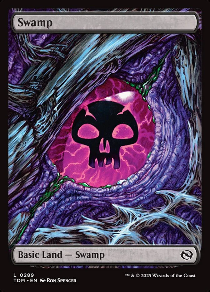 Swamp (289) - [Foil, Full Art] Tarkir: Dragonstorm (TDM)