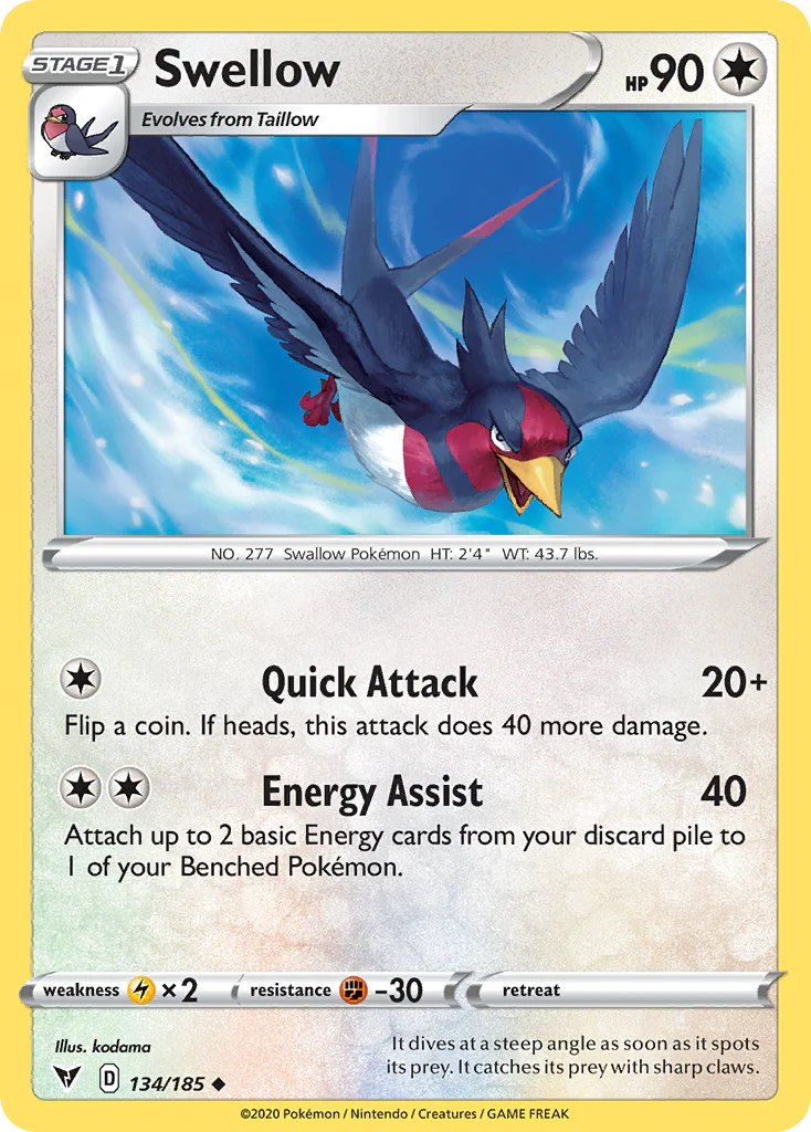 Swellow (134/185) - Vivid Voltage (VIV)