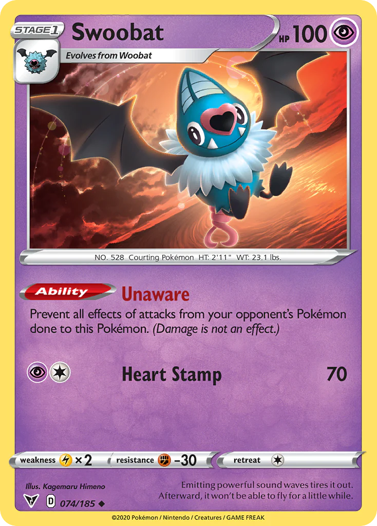 Swoobat (74/185) - [Reverse Holo] Vivid Voltage (VIV)