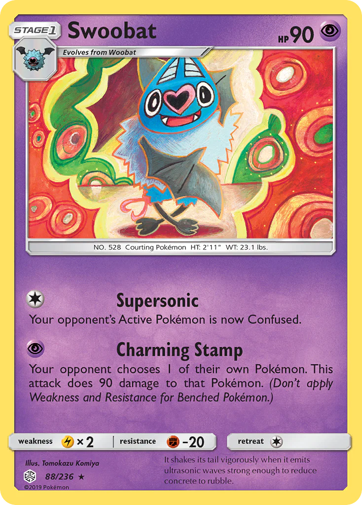 Swoobat (88/236) - [Reverse Holo] Cosmic Eclipse (CEC)