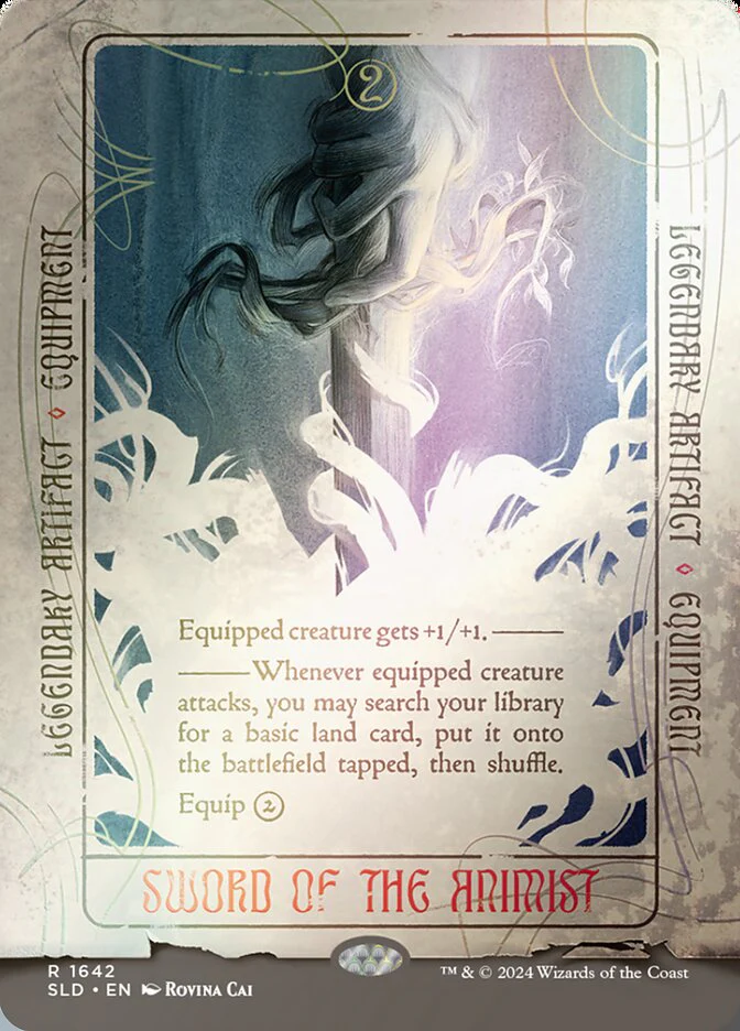 Sword of the Animist (1642‚òÖ) - [Foil, Borderless] Secret Lair Drop (SLD)