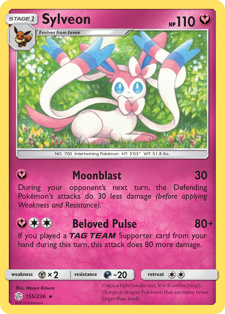 Sylveon (155/236) - [Reverse Holo] Cosmic Eclipse (CEC)