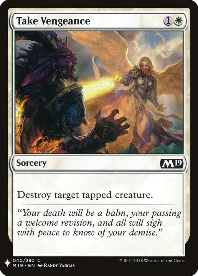 Take Vengeance - The List (PLST)