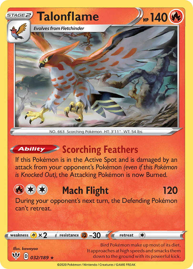 Talonflame (32/189) - Darkness Ablaze (DAA)