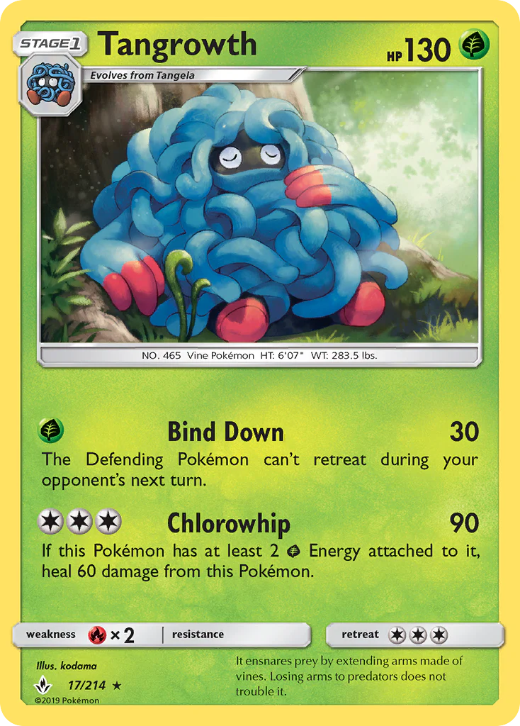 Tangrowth (17/214) - [Reverse Holo] Unbroken Bonds (UNB)