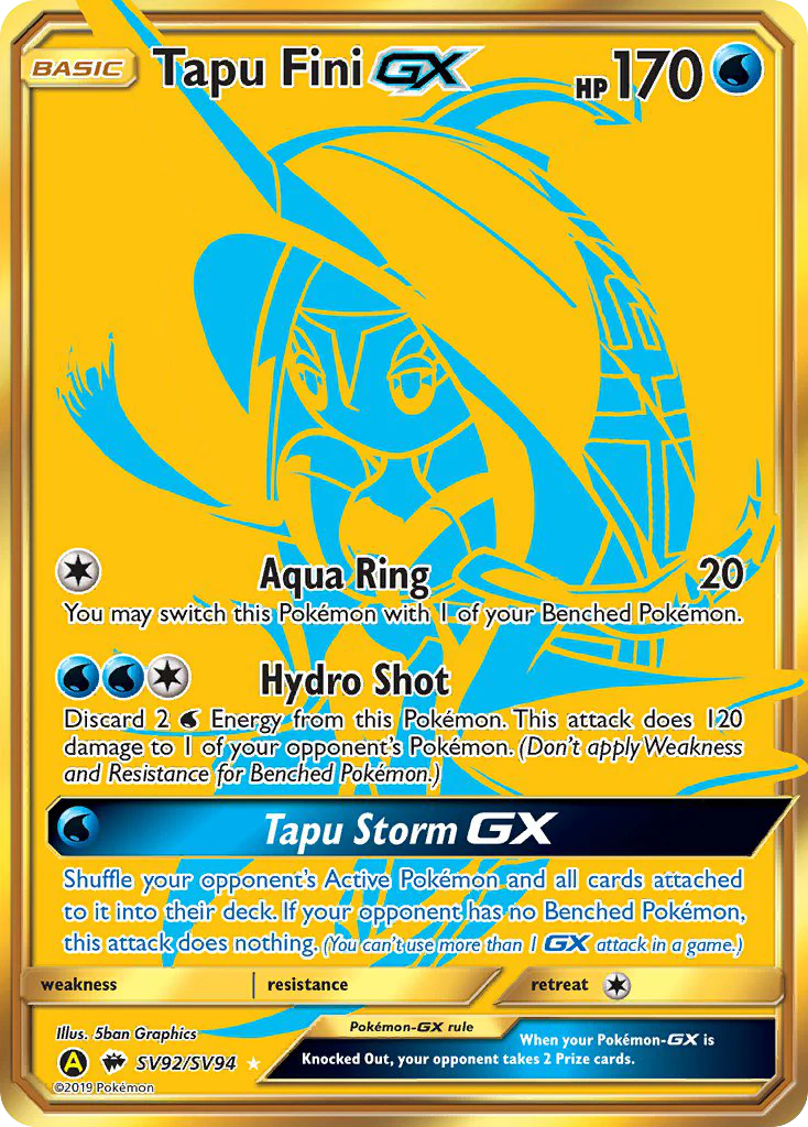 Tapu Fini-GX (SV92/94) - [Secret Rare] Hidden Fates Shiny Vault (HIFSV)