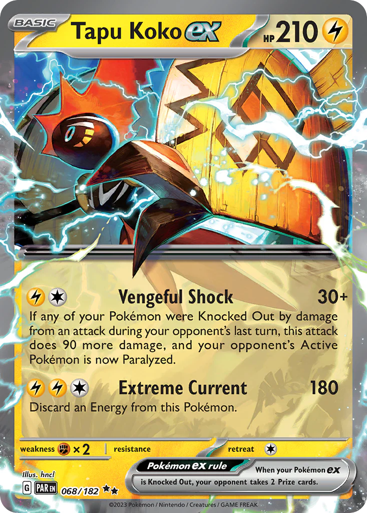 Tapu Koko ex (68/182) - [Holo Foil] Paradox Rift (PAR)