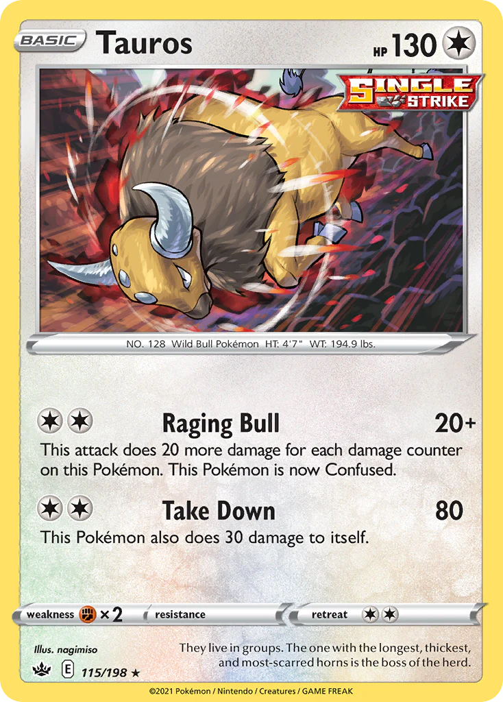 Tauros (115/198) - [Holo Foil] Chilling Reign (CRE)