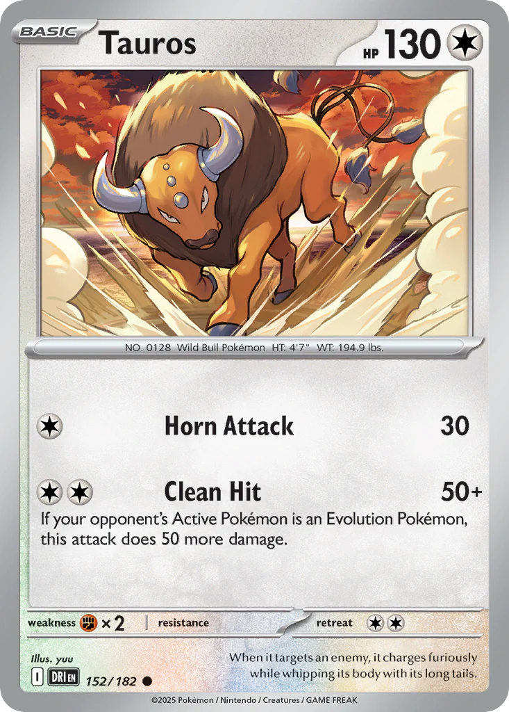 Tauros (152/182) - [Reverse Holo] Destined Rivals (DRI)