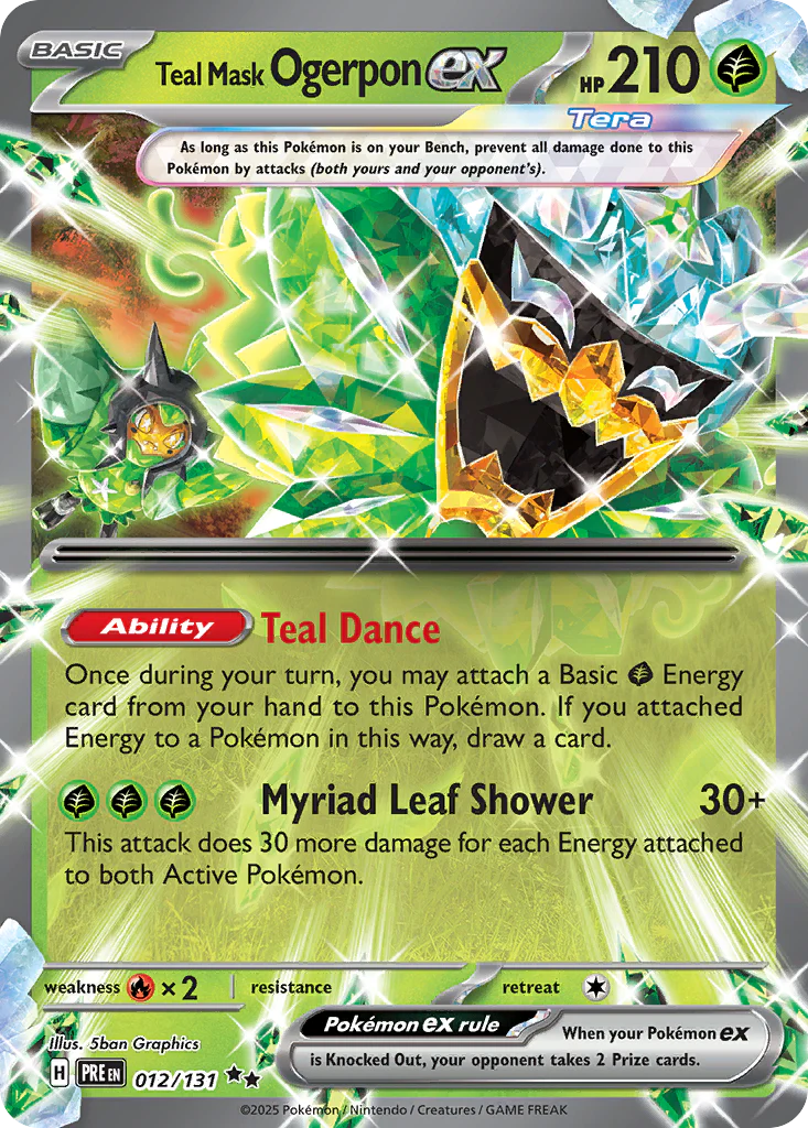 Teal Mask Ogerpon ex (12/131) - [Holo Foil] Prismatic Evolutions (PRE)