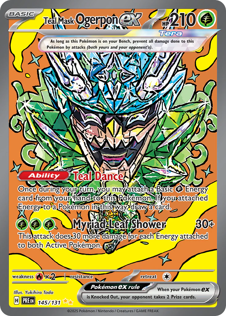 Teal Mask Ogerpon ex (145/131) - [Special Illustration Rare] Prismatic Evolutions (PRE)